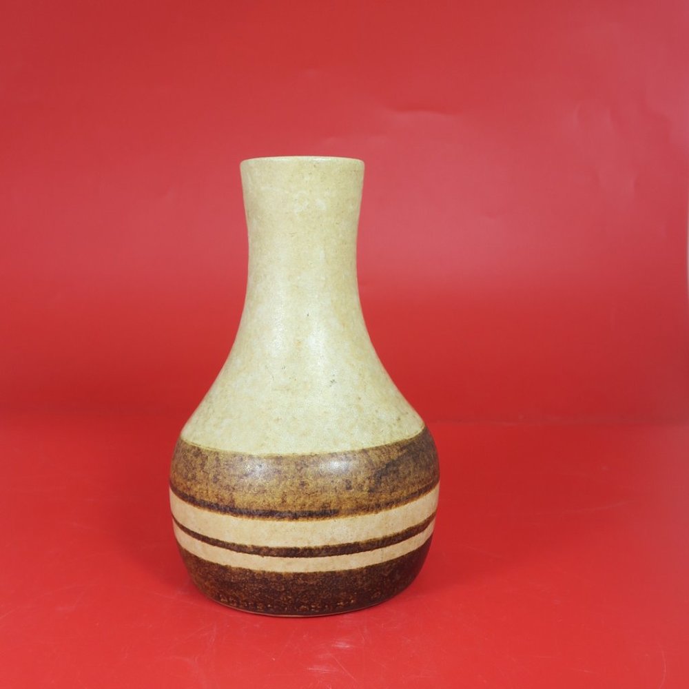 POTTERY CRAFT USA Vintage Stoneware Vase Boho Beige/Brown Natural